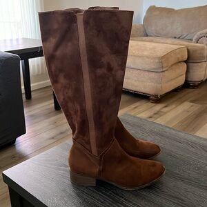 Brown Suede Thigh High Boots 9.5